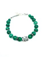 Bracelet Heteriah in Silver Malachite HH0010-D8 - HH0010-D8